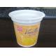 White Yogurt Disposable Dessert Cups With Plastic Film 150ml 5oz
