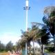 30m High Mast Galvanized Steel Camouflaged Mobile Cell Tower  and Light Pole