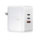 Fast Charging 100W PD Universal Power Adapter with 3-Port USB Magnetic GAN Wireless Charger for Phones European US Sockets
