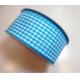 Durable Gingham Wired Ribbon Blue / Brown / Purple Color Double Face