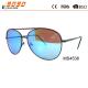 New sale style fashion metal sunglasses with blue mirror lens ,suitable for men and women