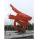 Stainless Steel Large Outdoor Metal Sculpture Red Ribbon Outside Garden Ornaments Landmark