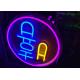 Circle Logo 12VDC 150cm Custom Led Neon Signs Picture Can CE