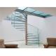 Modern Frameless Glass Spiral Staircase , Residential Decorative Spiral Staircase