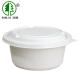 Disposable Bagasse Biodegradable Ice Cream Containers With Lid Recyclable Paper Bowls