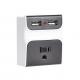 Wall Power Socket And Wall Tap One Input 1 Outlet 2 USB Surge  UL cUL passed