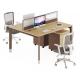 modern 2 seat melamine office glass partition workstation table furniture