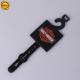Customized Printed Black Plastic Belt Hangers With Stickers