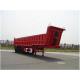 Three Axles Hydraulic Dump Truck Trailer Tipper Semi Trailer 60 - 80 Tons