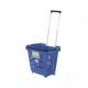 Multi fuctional PP Shopping Basket With Wheels And Handle For Supmermarket