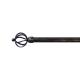 Easy Installing Metal Curtain Rod Black Sweep Copper Finial For Art Deco Room