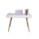 Cappellini Solid Wood Tempered Glass Computer Table Width 27cm