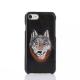 Soft PU&PC Embroidery Blink Eyes Wolf Lion Leopard Tiger Pattern Back Cover Cell Phone Case For iPhone 7 6s Plus