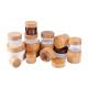 5grams Amber Glass Cosmetic Jar Glass Lip Balm Containers With Bamboo Screw Lid