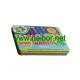 10pcs wax crayons packaging tin box with plastic tray and hinged lid