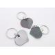 Iron Key Ring Heart Shape 4.2mm Nickel Plating Metal Plastic Key Chain