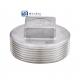 Stainless Steel 304 201 Cast Pipe Fitting Square Head Cored Plug Class 150 2'' NPT Male Threaded