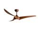 52-Inch DC Motor Remote Control Vintage Indoor 3-Piece Solid Wood Blade Decorative Ceiling Fan Light Electric Power