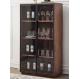 Metal Frame 4 Shelf Hotel Room Cabinet 150cm Height With Glass Door