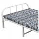 Portable Folding 0.6mm White Metal Single Bed With Mattress