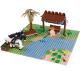 Children gifts medieval knight mount the three kingdoms war horse animal building blocks toys