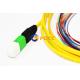 Yellow 12 Cores Fiber Optic Singlemode MPO Ribbon Cable High Density