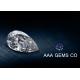 Pear Cut Moissanite Loose Gemstones , Synthetic Created Moissanite loose diamond