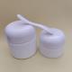 20G Opal Ceramic White Cosmetic Jar Semicircular ABAS Plastic Lid Cream Can