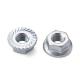 M4 M5 Hex Nut Galvanized Carbon Steel Round Self Locking Hex Flange Nut With Serrated