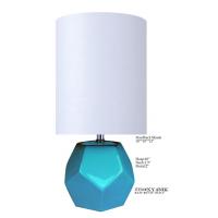 Modern Multi Sided Vases Ceramic Desk Lamp D10*21.5 Drum Shade