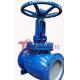 Fully Open Handwheel Bolted Bonnet Globe Valve Blue Color Metallic Seating Surface