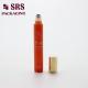 SRS cosmetic 10ml orange color glass perfume roller ball bottle for oil