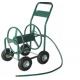 Stainless Steel Water Hose Reel on 4 Wheel Cart for House Cleaning and Flower Watering