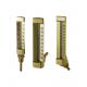 50mm 100mm Glass Bimetallic Thermometer Gauge Aluminum Body Golden Plated V Shape
