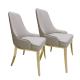 Mesh Weave High Back Velvet Dining Chairs 920mm Height White Fabric