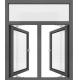 Solid 1.4mm Grill Aluminium Frame Casement Window