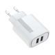 43*27*83.3mm Dual Port Charger Flame Retardant PC For Cellphone