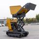 Automatic Lift 1000kg Compact Crawler Dumper , Farming Small Tracked Carrier