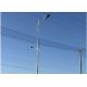 Conical Polygonal Single Arm Galvanized Road LED Light Pole For High Way