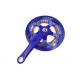 Blue color Mountain Bicycle chain wheel  and crank 28 38 48 T 165 MM.