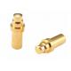 Professional High Current Pogo Pins Gold Color 50m Ohm Max Contact Resistance