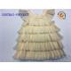 Cap Sleeve Little Girl Summer Dresses Multi layers Ruffles Knitted Chiffon Dress