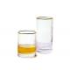 Golden Rim 155mm Lead Free Crystal Drinking Glasses , Highball 17 Oz Drinking Glasses