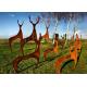 Custom Mainstream Sculpture Garden Decoration Deer Sculpture Made Of Corten Steel