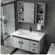 Ceramic Basin Bathroom Vanity Mirror Cabinet With Pop Up Waste