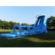 Double Blue Backyard Inflatable Water Slides , Long  Water Slides