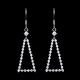 Customized Plating Whole Three A Zircon Triangle Drop Earrings For Honorable Lady