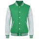 Plastic Button Mens Baseball Coat , Reversible Fleece Baseball Jacket For Sports