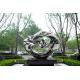 Mirror Finish Outdoor Contemporary Metal Sculpture For Square Decoration