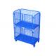 Custom Q235 Steel Nestable Roll Cage Trolley Container With Gates